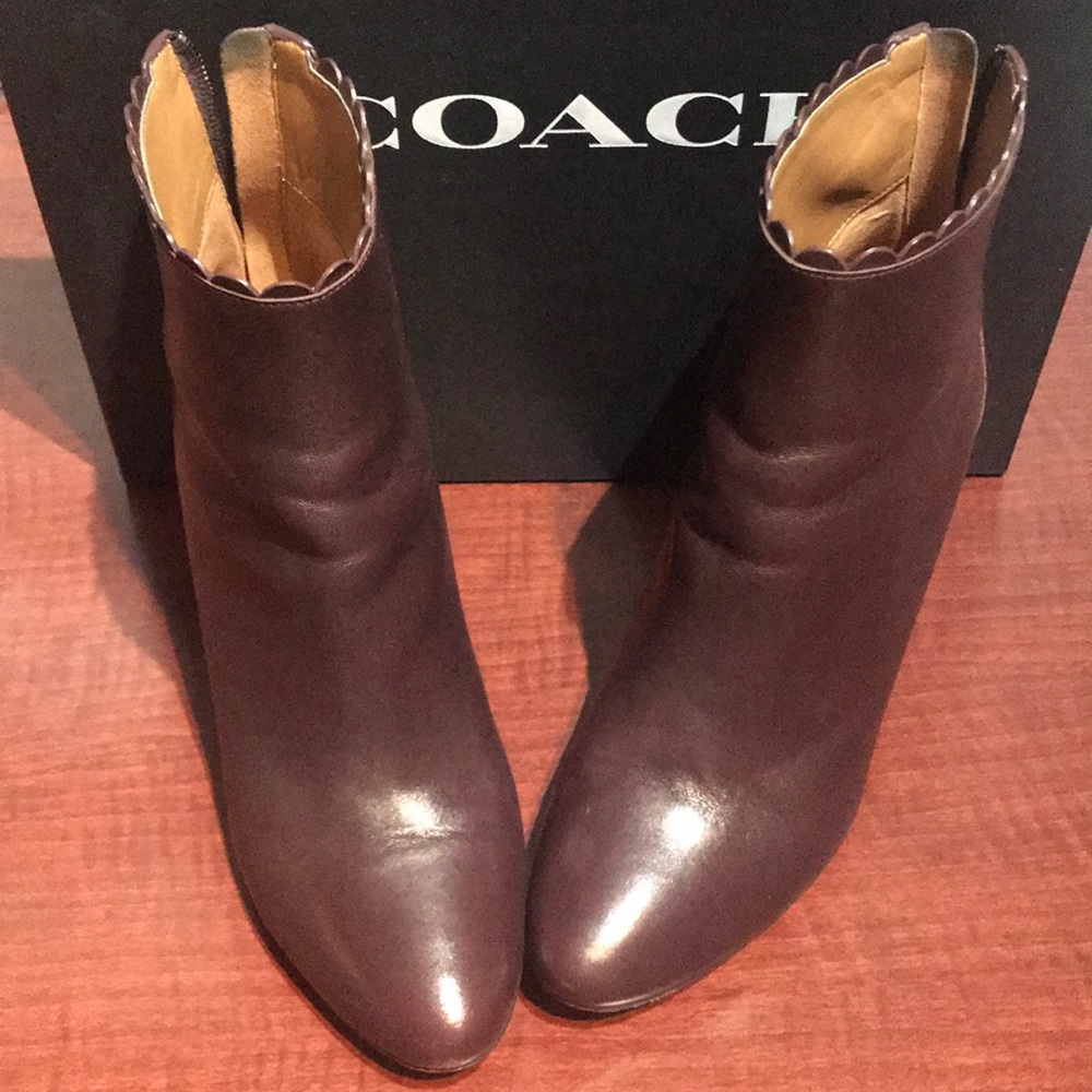 Coach Wine colored boot.